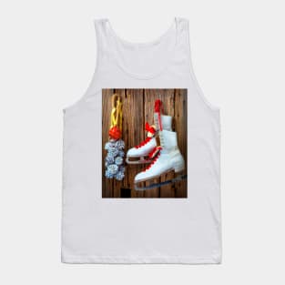 Ice Skates And Red Ornament Tank Top